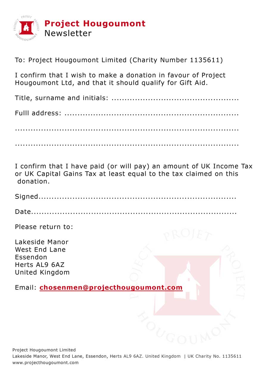 Project Hougoumont Newsletter 1