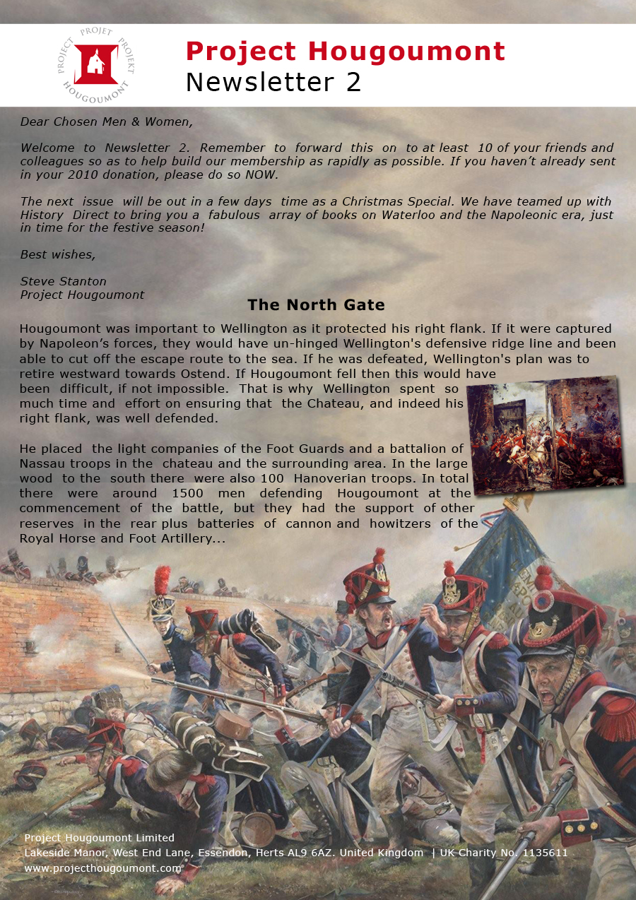 Project Hougoumont Newsletter 2